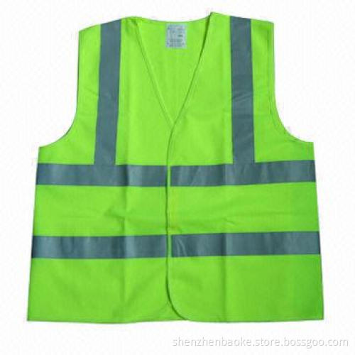 High-visibility reflective vest, made of 100% polyester
